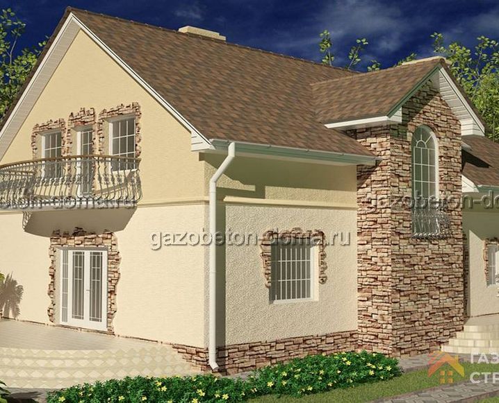 Дом из газобетона Проект ГБ-250