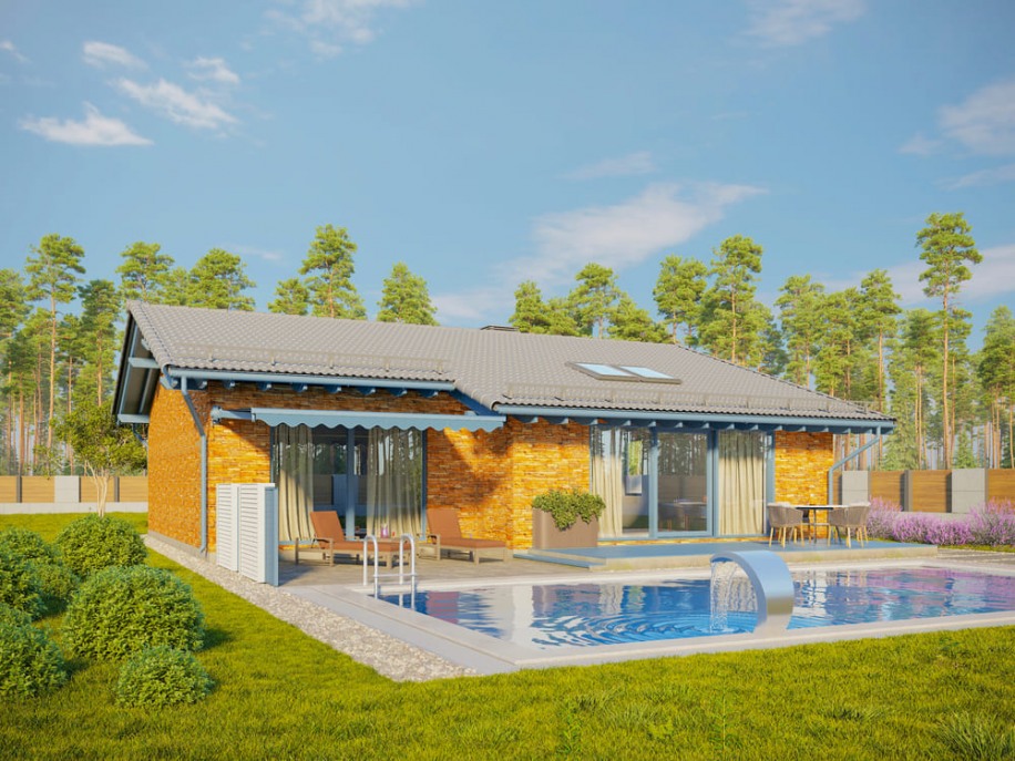 Дома из керамических блоков Бунгало XL+ под ключ