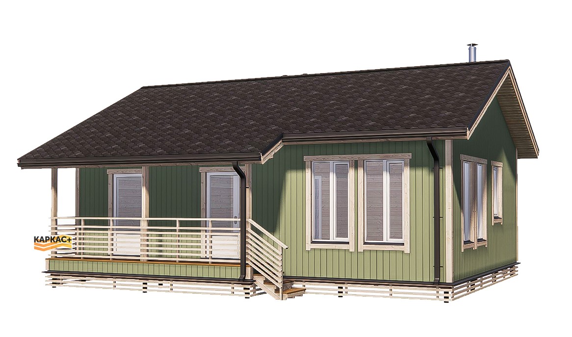 Проект каркасного дома КП-60.3