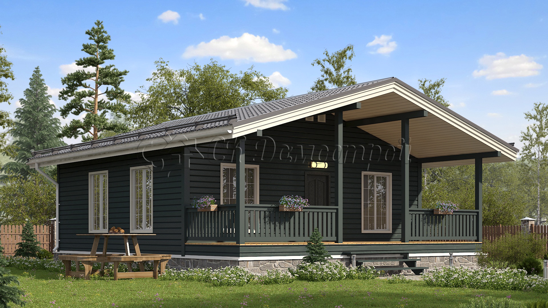 Дом «Олегов» 9х10,5 м