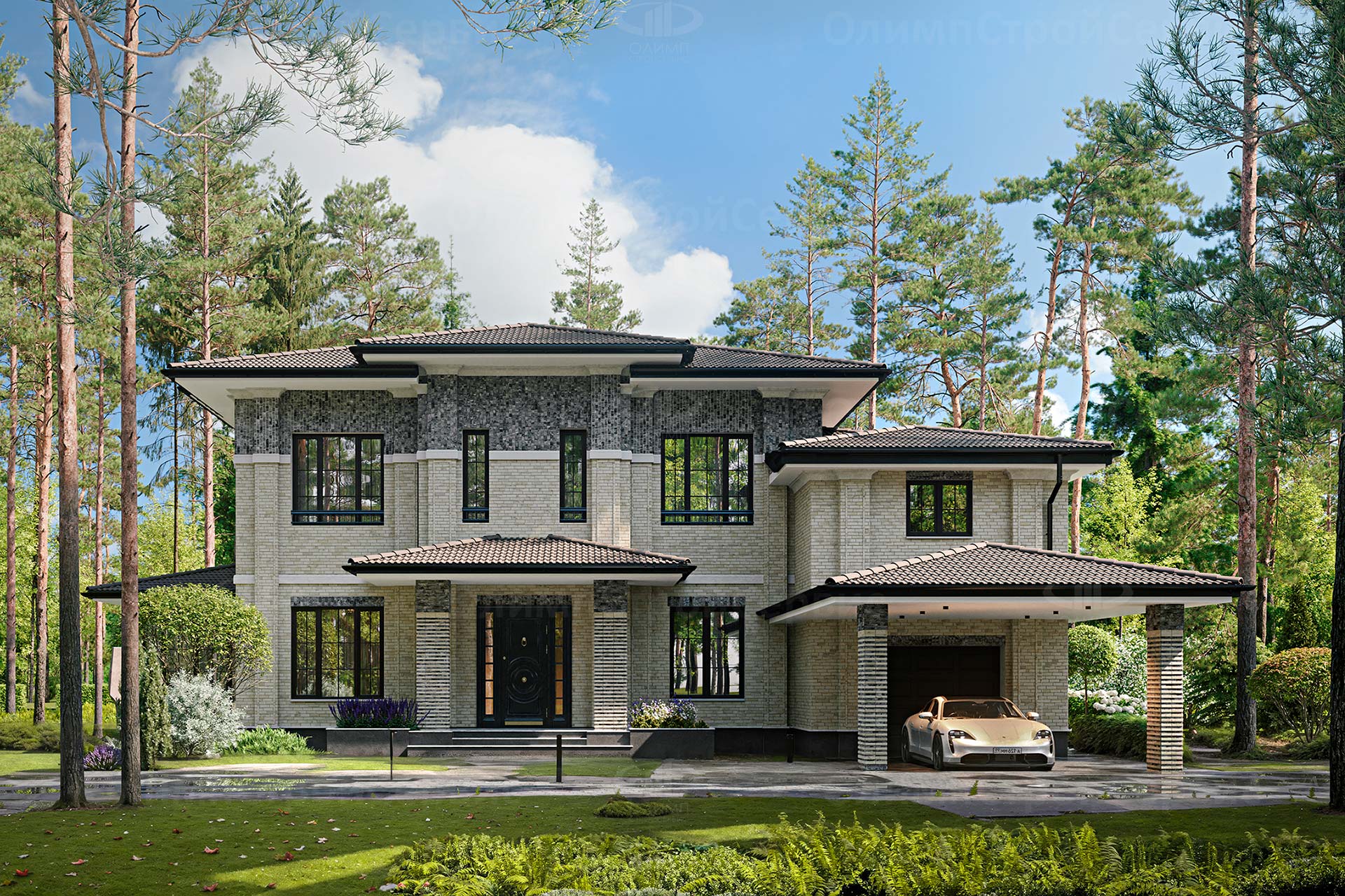 Двухэтажный дом «BONSON» с патио