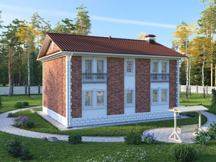 Проекты домов из газобетона Вилла 2 L под ключ