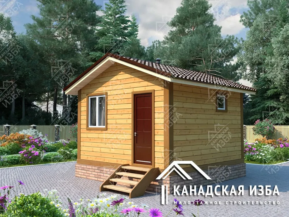 Каркасная баня «Банька»: цена и фото - проект бани от компании “Канадская изба”