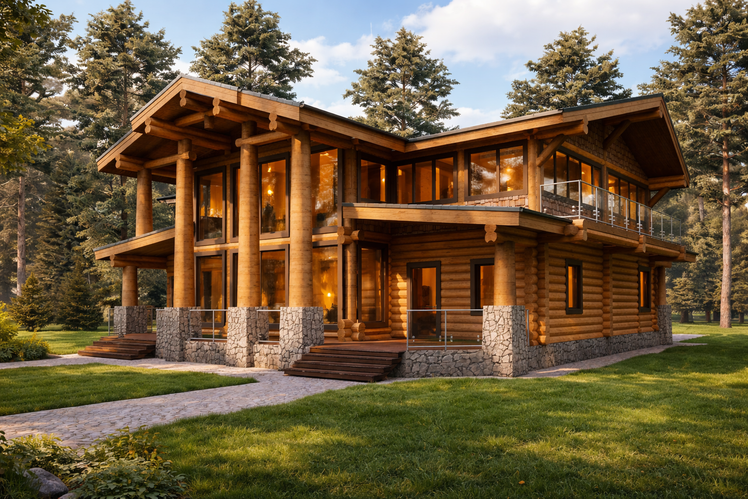 Дом из рубленного бревна «Зевс» | ЭкоТех