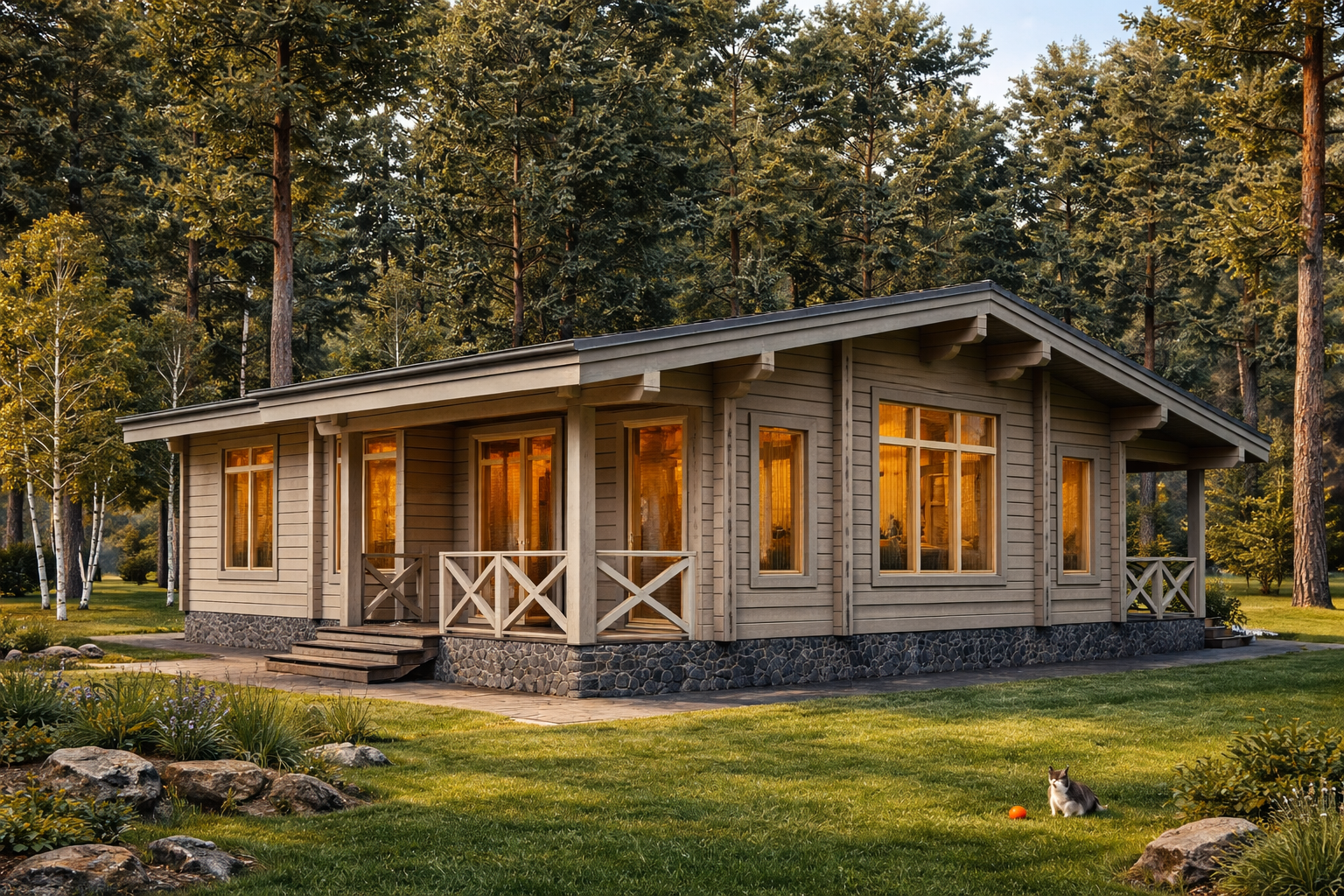 Одноэтажный дом «Казань» | ЭкоТех