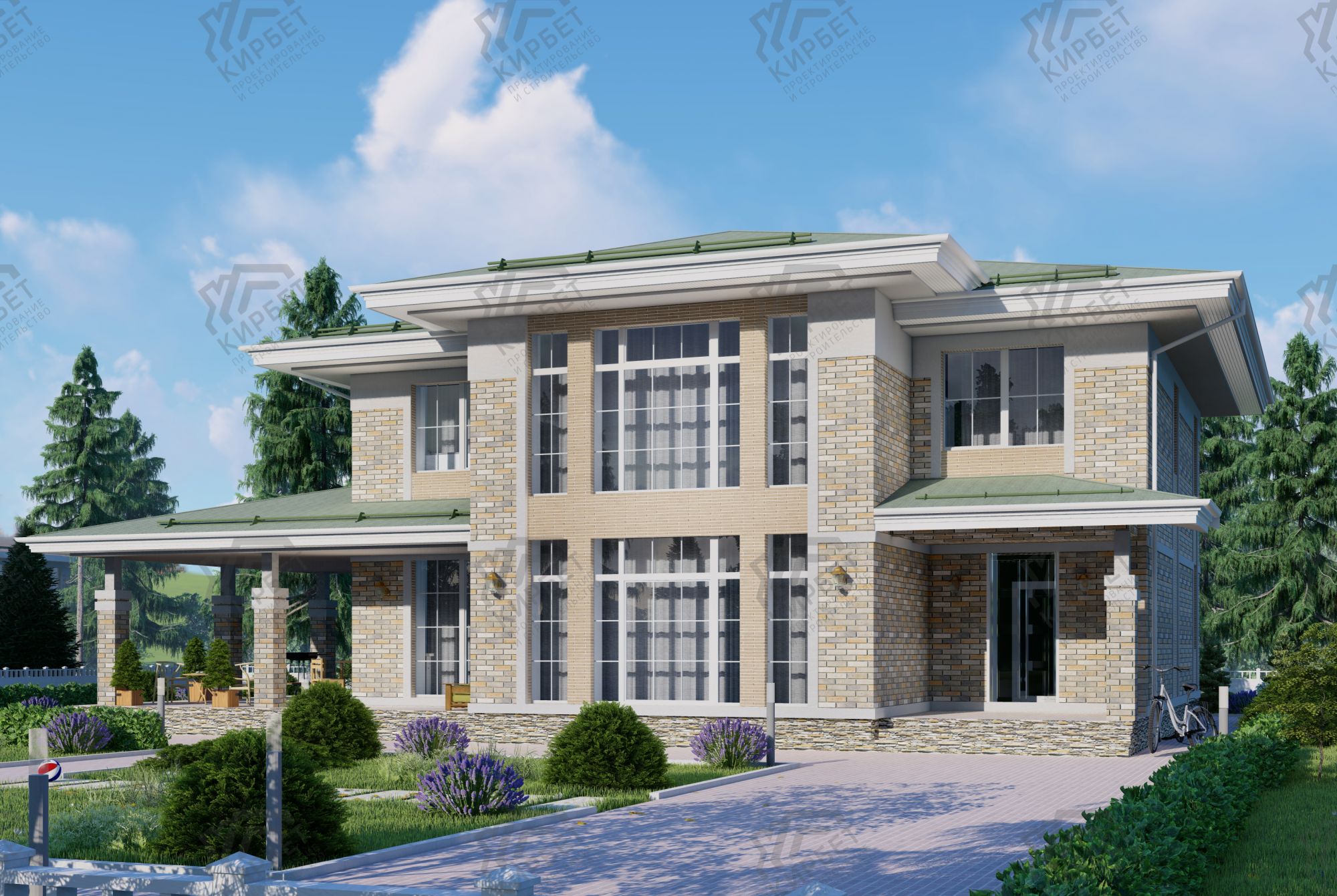 Проект дома из газоблоков 18х16 ГББ-312: цена 12147000 руб.