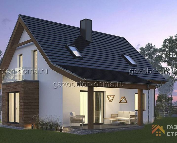 Дом из газобетона Проект ГБ-3