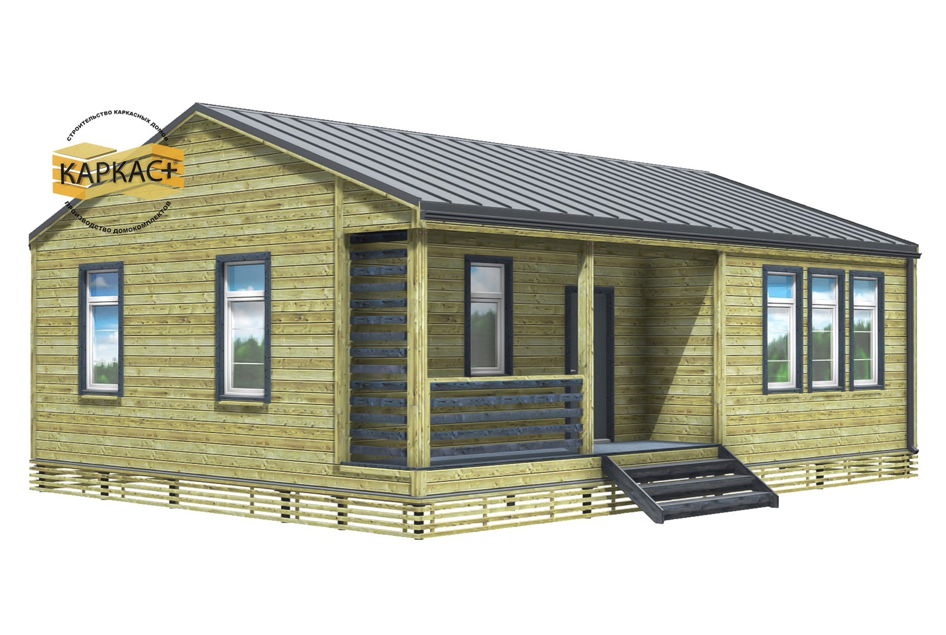 Проект каркасного дома КП-102
