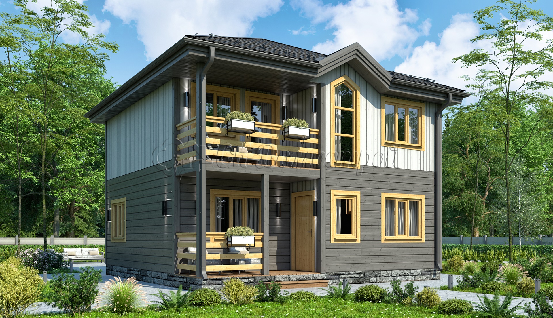 Дом «Агапов» 8х8 м