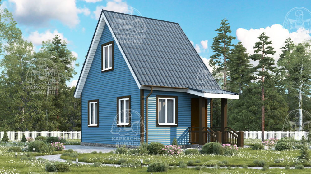 Каркасный дом 6x4 Проект "Амазонит"