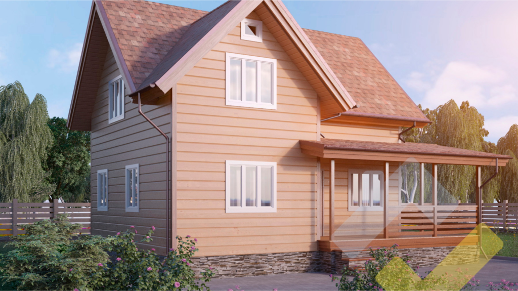 Строительство каркасного дома 9х7,5 "Викинг" под ключ