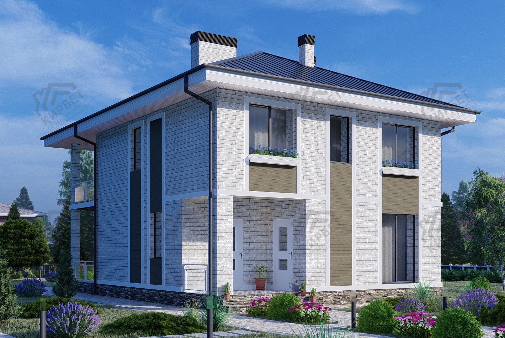 Проект дома из газоблоков 9х12 ГББ-170: цена 7420000 руб.