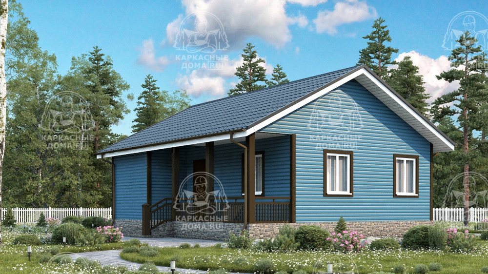 Каркасный дом 9x7.5 Проект "Карнеол"