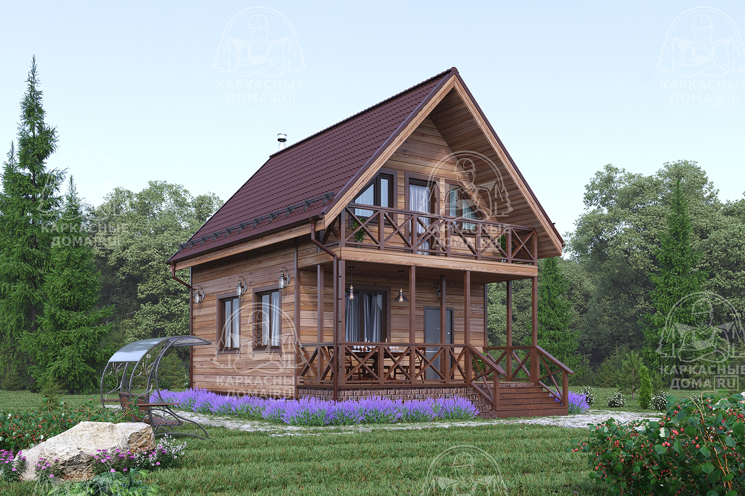 Каркасный дом - баня 6x9 Проект "Джаспер"