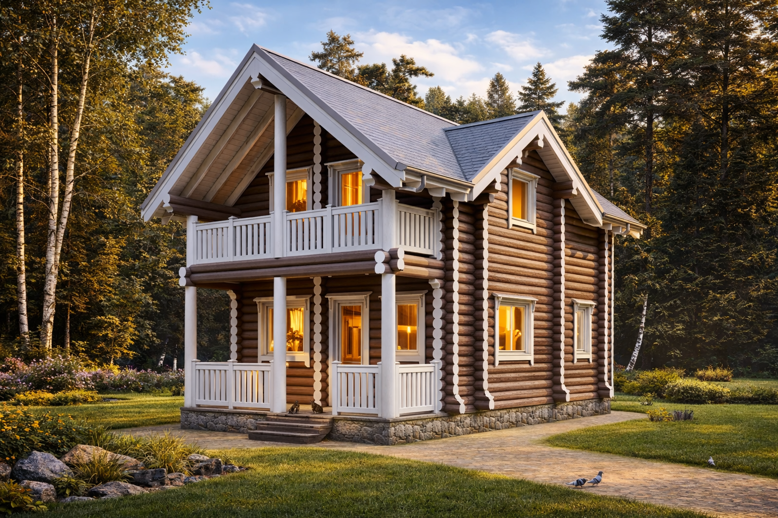 Дом из бревна «Софрино» | ЭкоТех