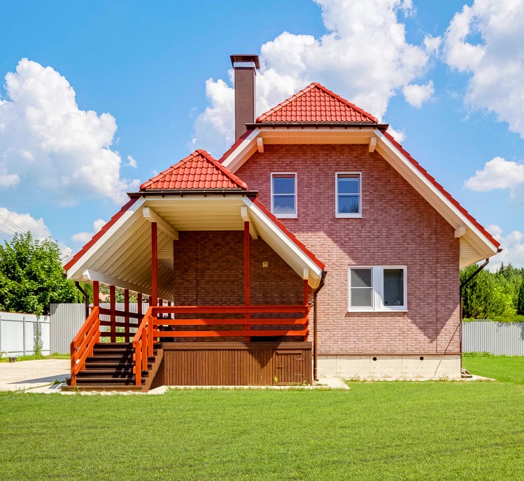 Проект каркасного дома с мансардой Бавария M под ключ от компании БАКО