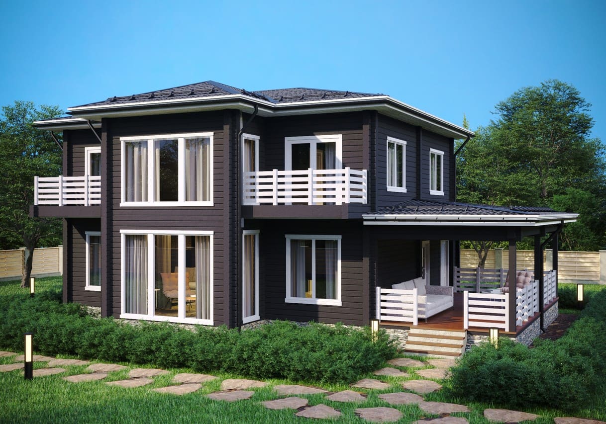 Дом 3 спальни с террасой №373