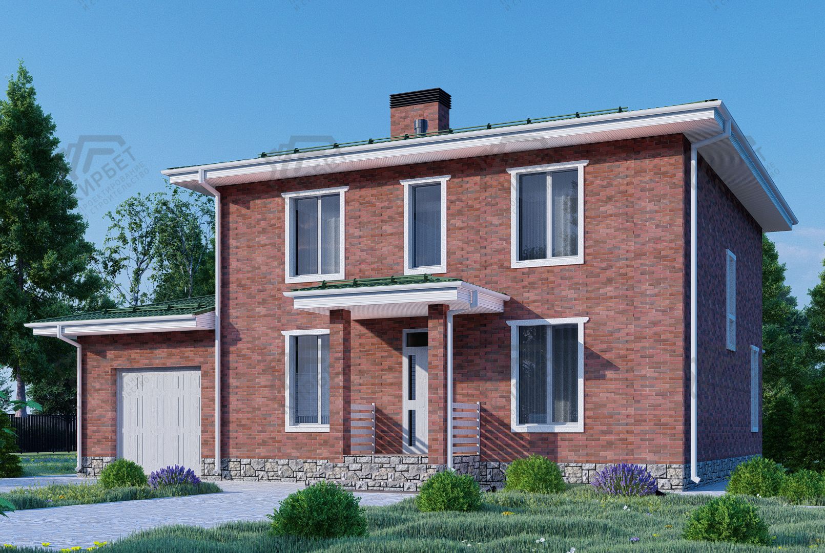 Проект дома из керамоблоков 14х15 ТКБ-214: цена 9932000 руб.