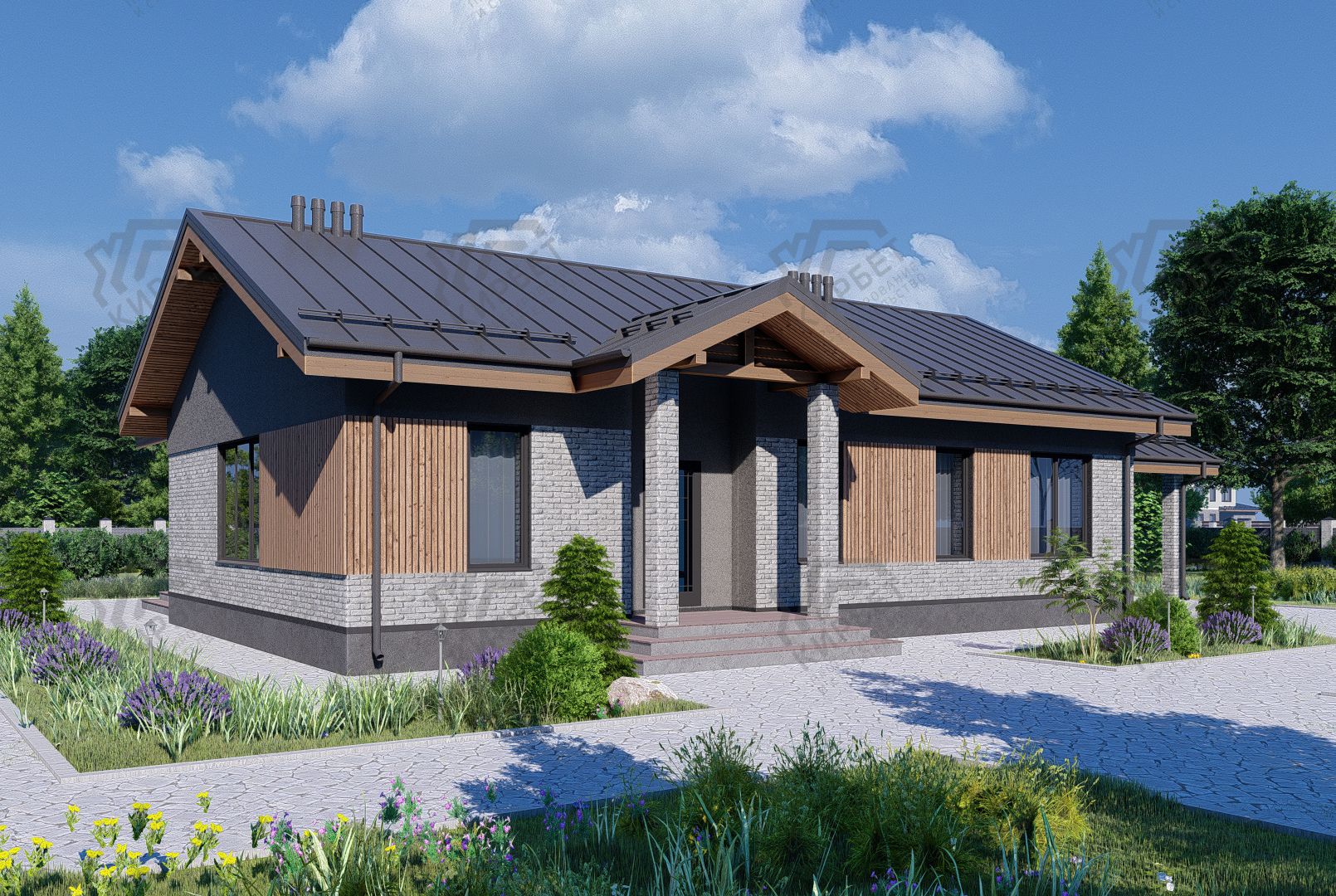 Проект дома из керамоблоков 19х15 ТКБ-161: цена 9368000 руб.