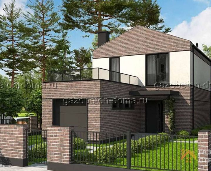 Дом из газобетона Проект ГБ-206