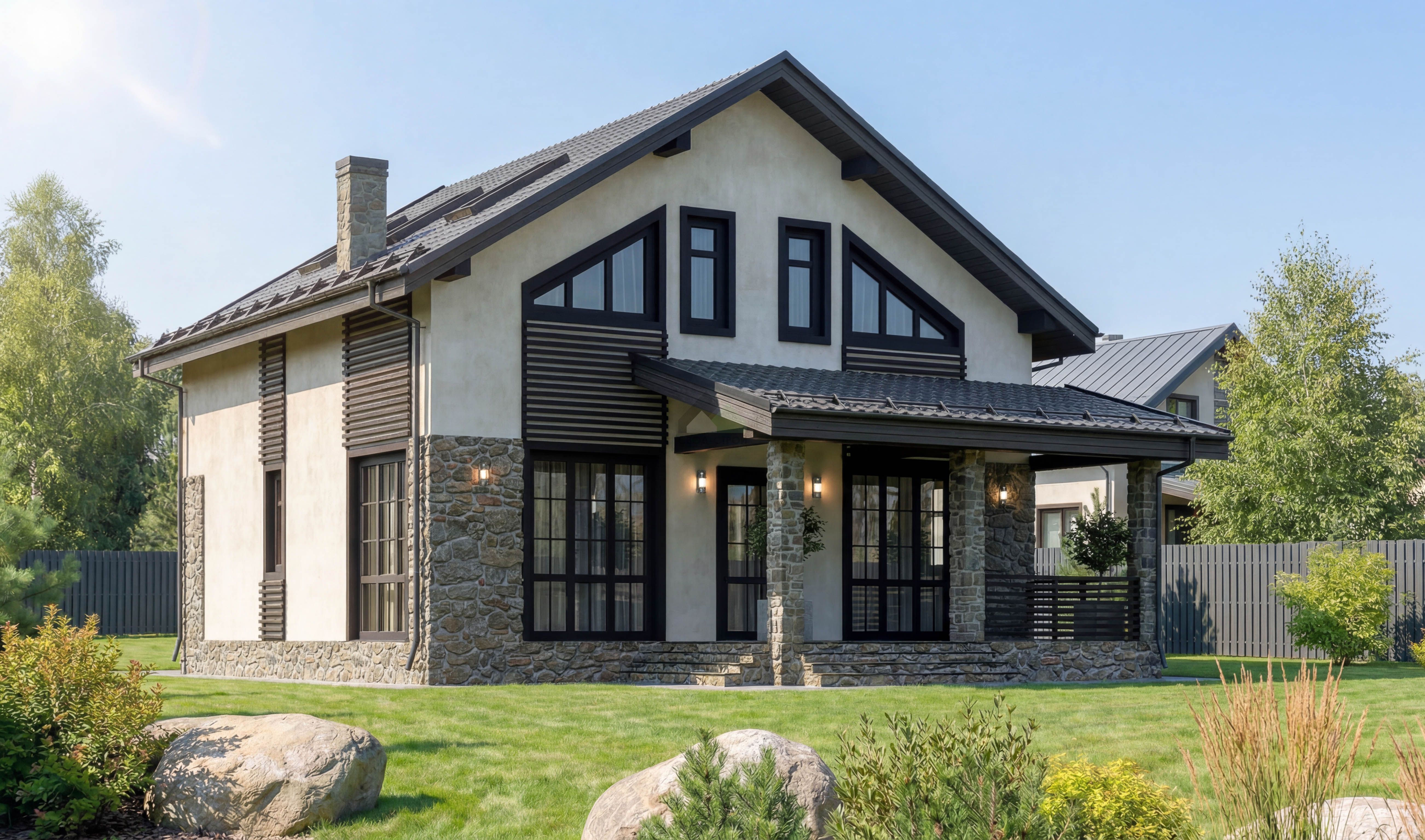 Дом из газобетонных блоков С-189 ГБ «Жанна»