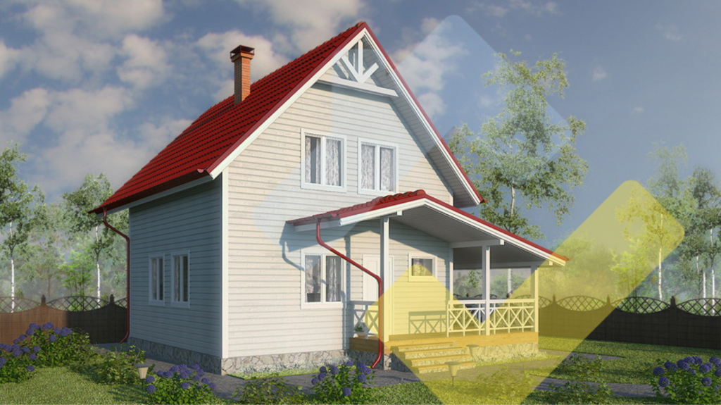 Строительство каркасного дома 7,5х7,4 "Искона" под ключ