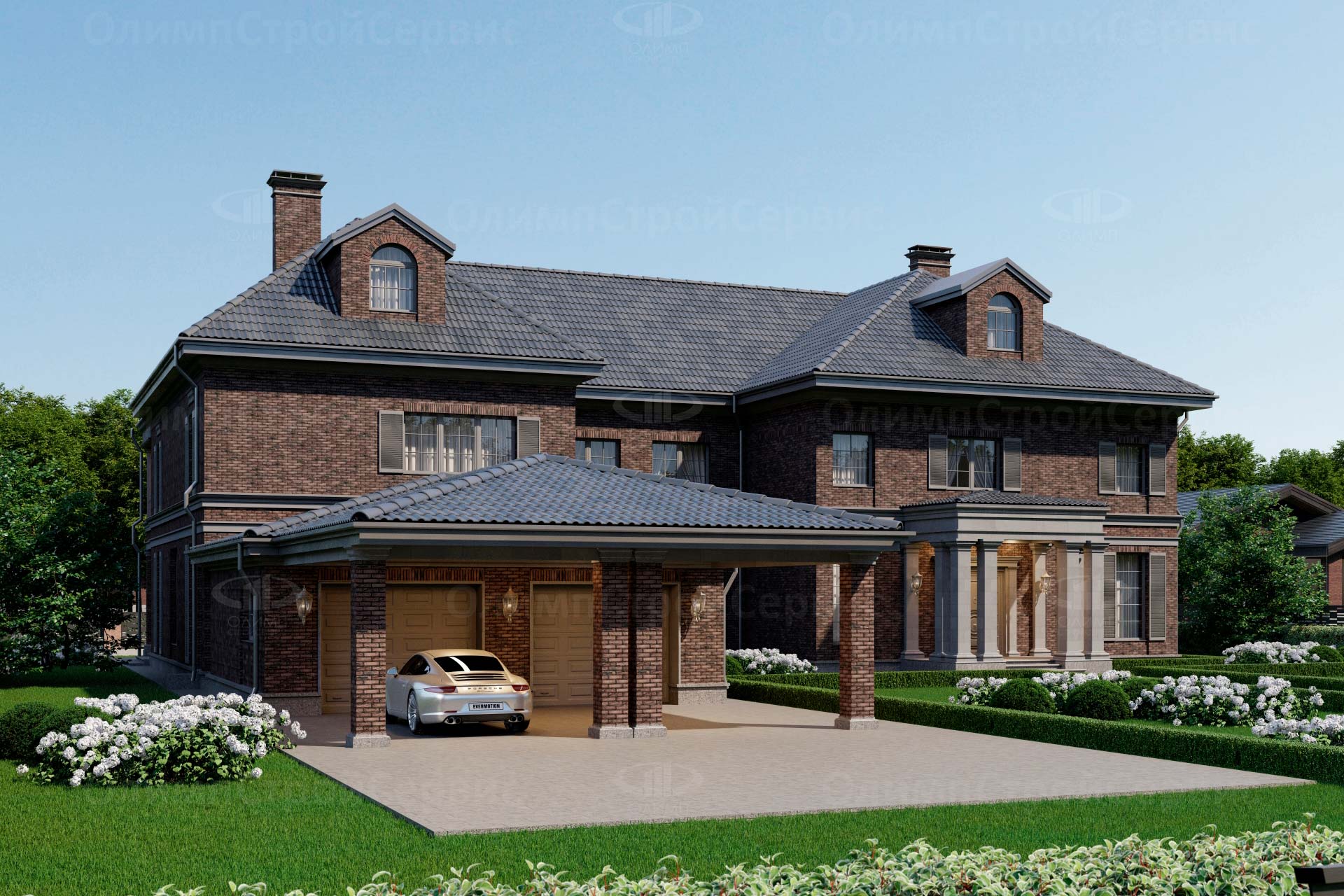 Двухэтажный дом «Дарвел» с мансардным этажом