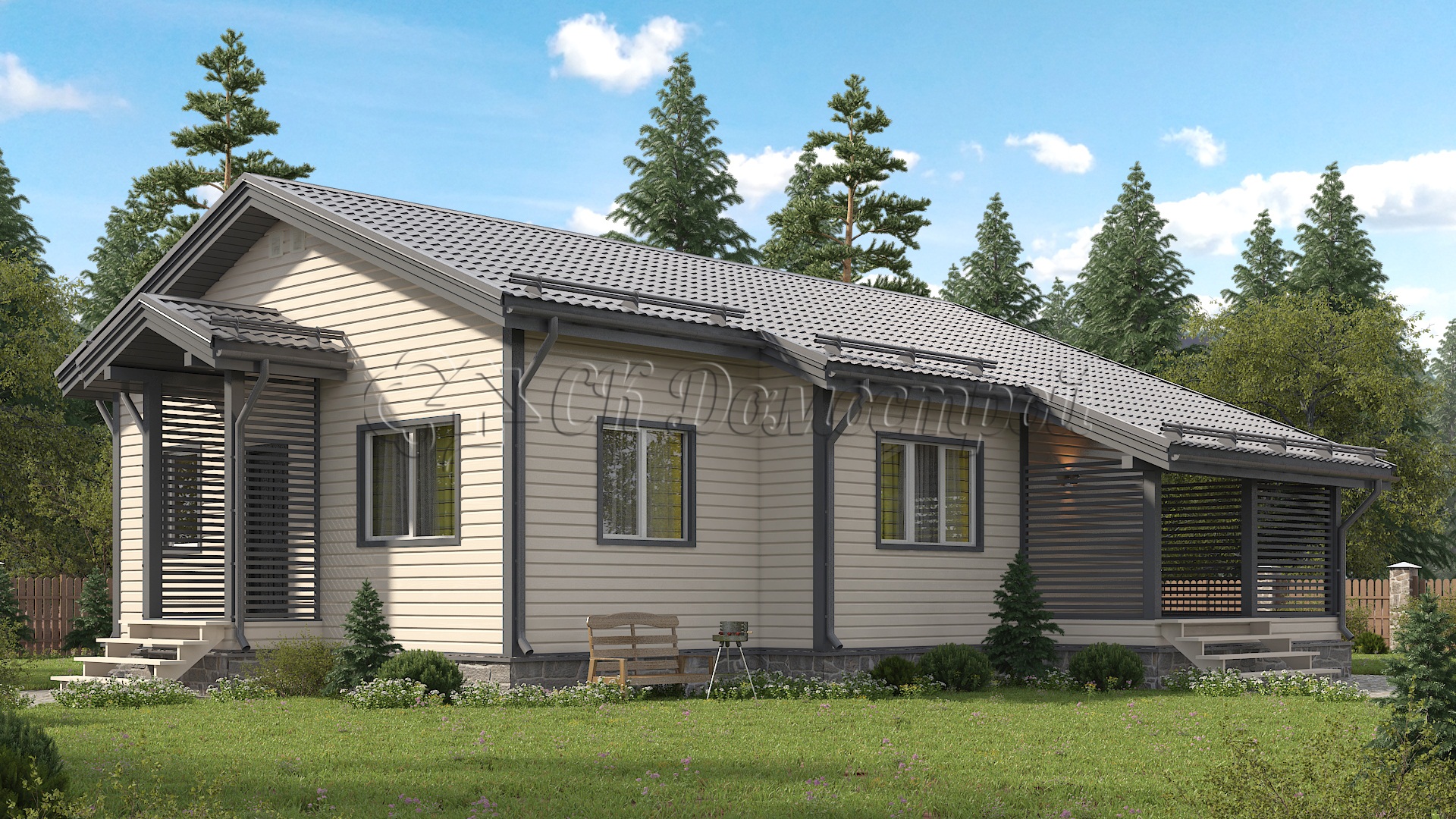 Дом «Архипов» 10х12 м