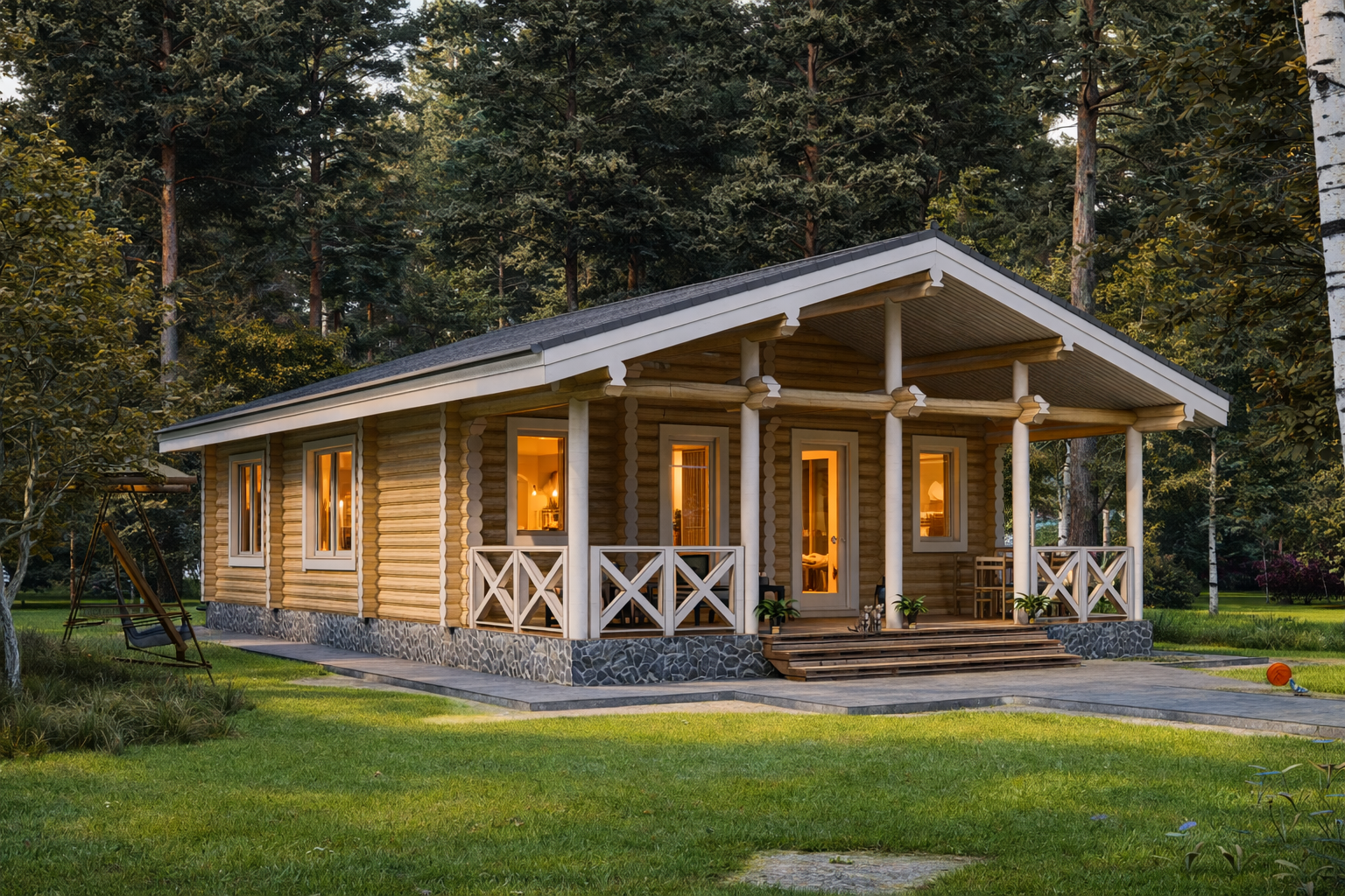 Дом из бревна «Липецк» | ЭкоТех