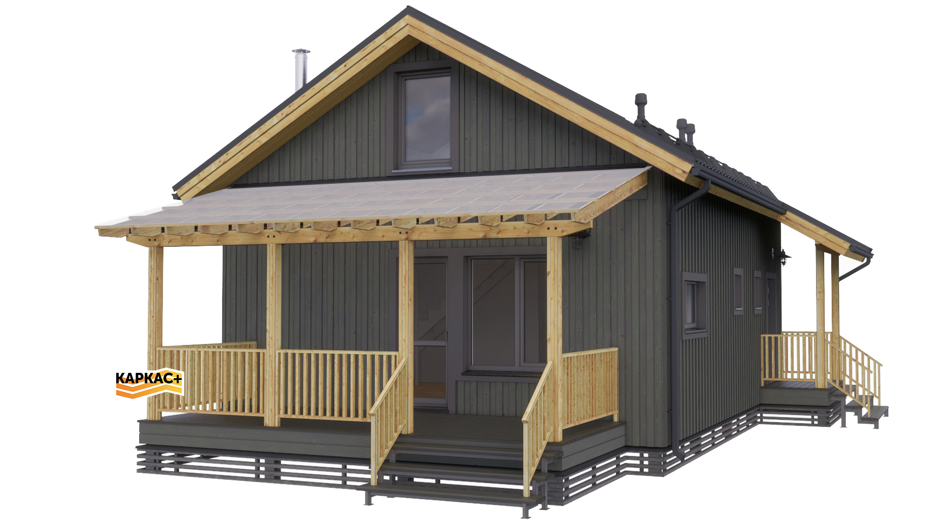 Проект каркасного дома КП-60МТ