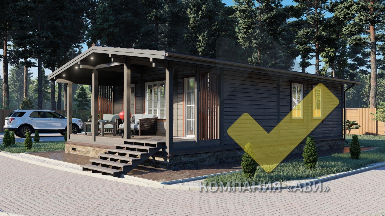 Строительство каркасного дома 8х6 "Нарьян" под ключ