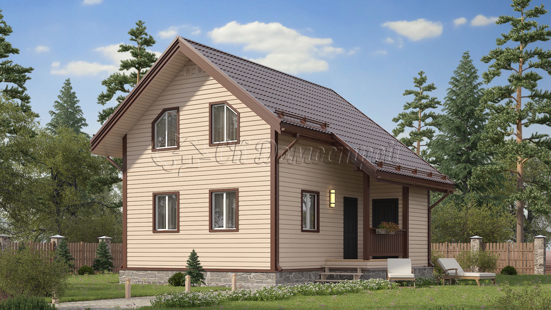 Дом «Чеславов» 7,5х8 м