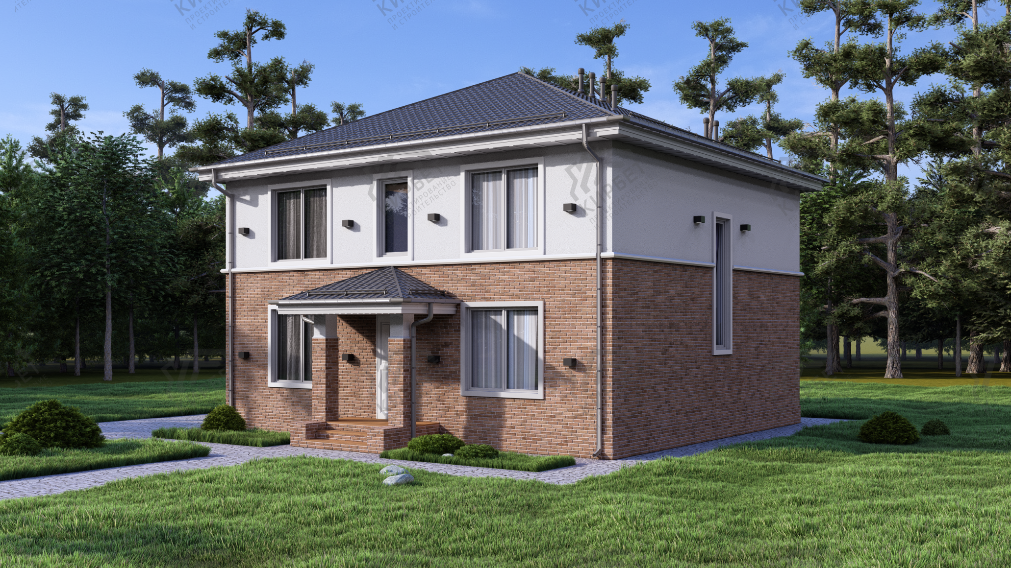Проект дома из керамоблоков 11х11 ТКБ-168: цена 7548000 руб.