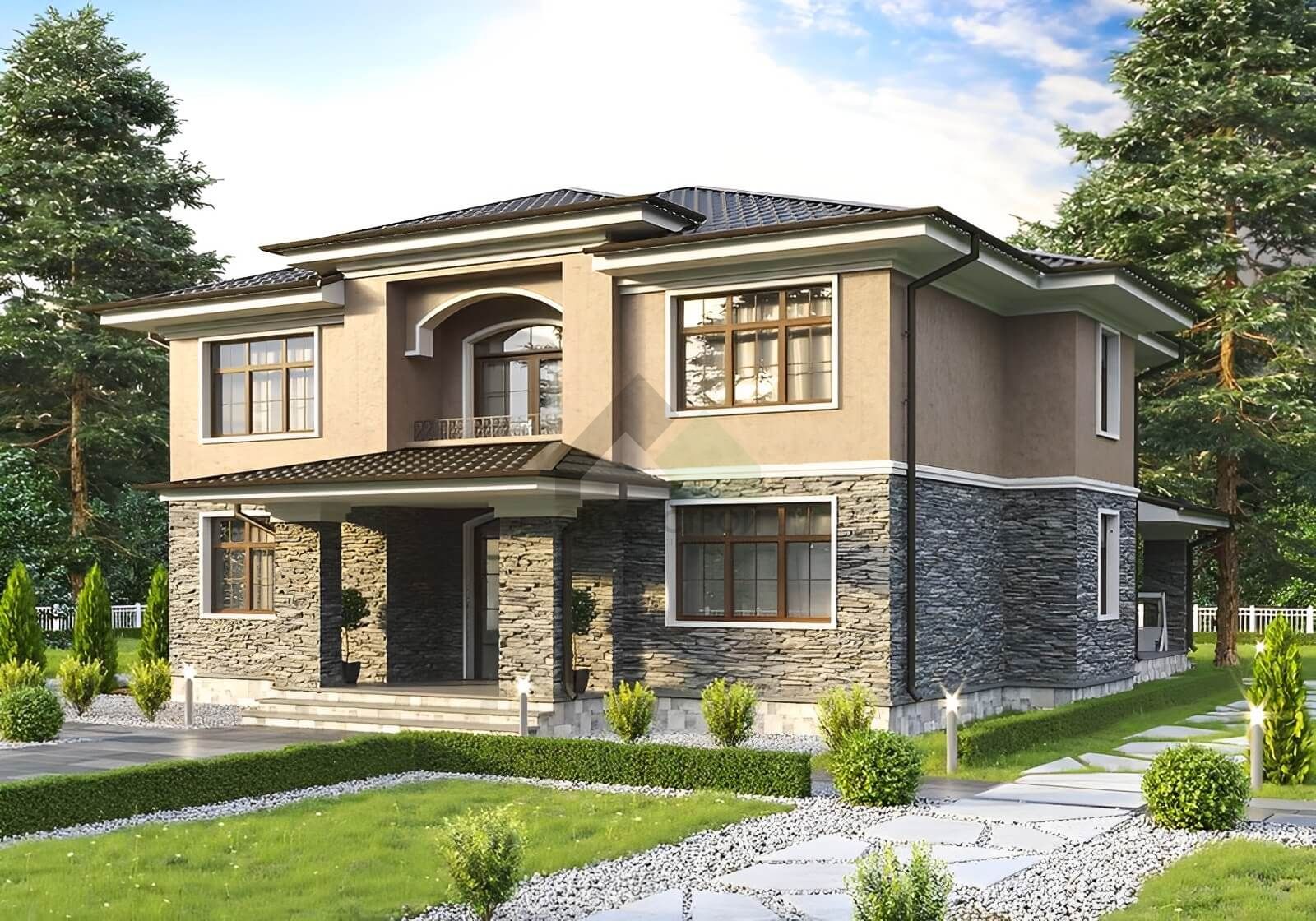 Дом из газобетонных блоков С-327 ГБ «Юпитер»