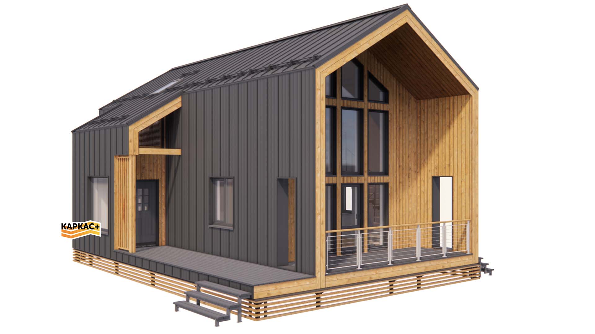 Проект каркасного дома КП-Б455