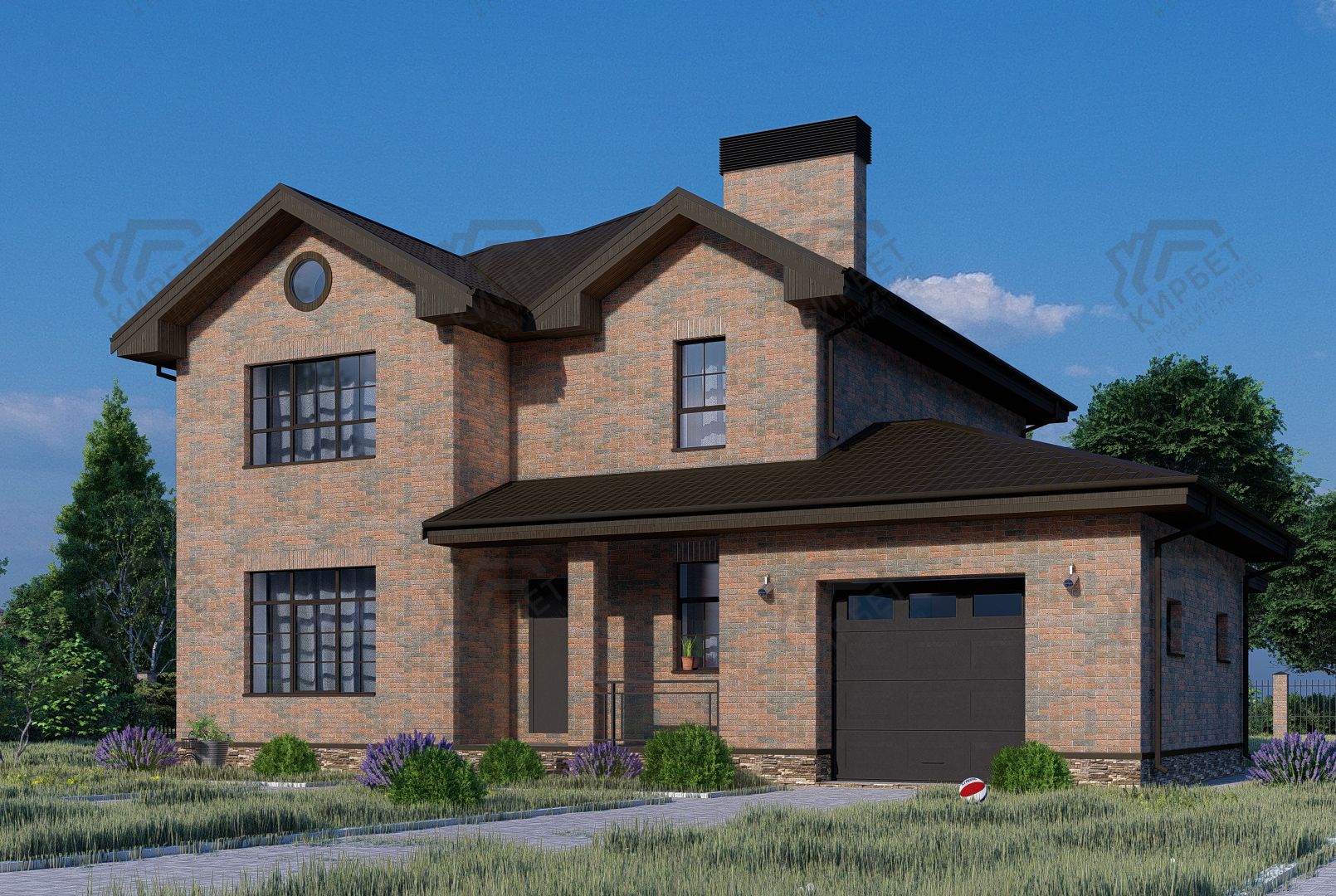 Проект дома из керамоблоков 14х14 ТКБ-204: цена 9470000 руб.