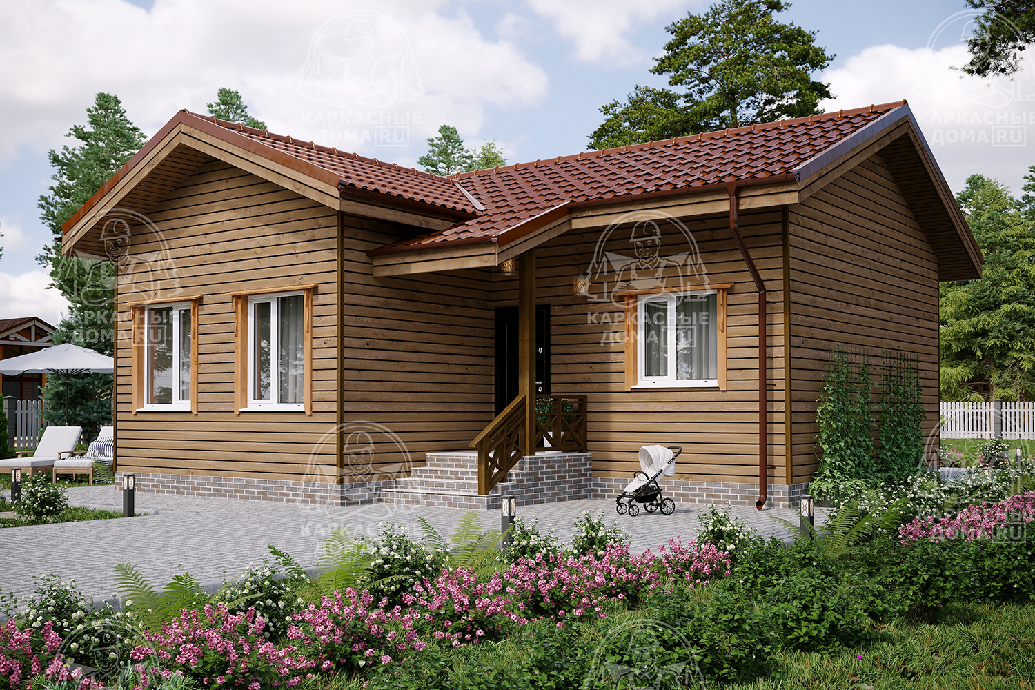 Каркасный дом 9x9 Проект "Диаспор"