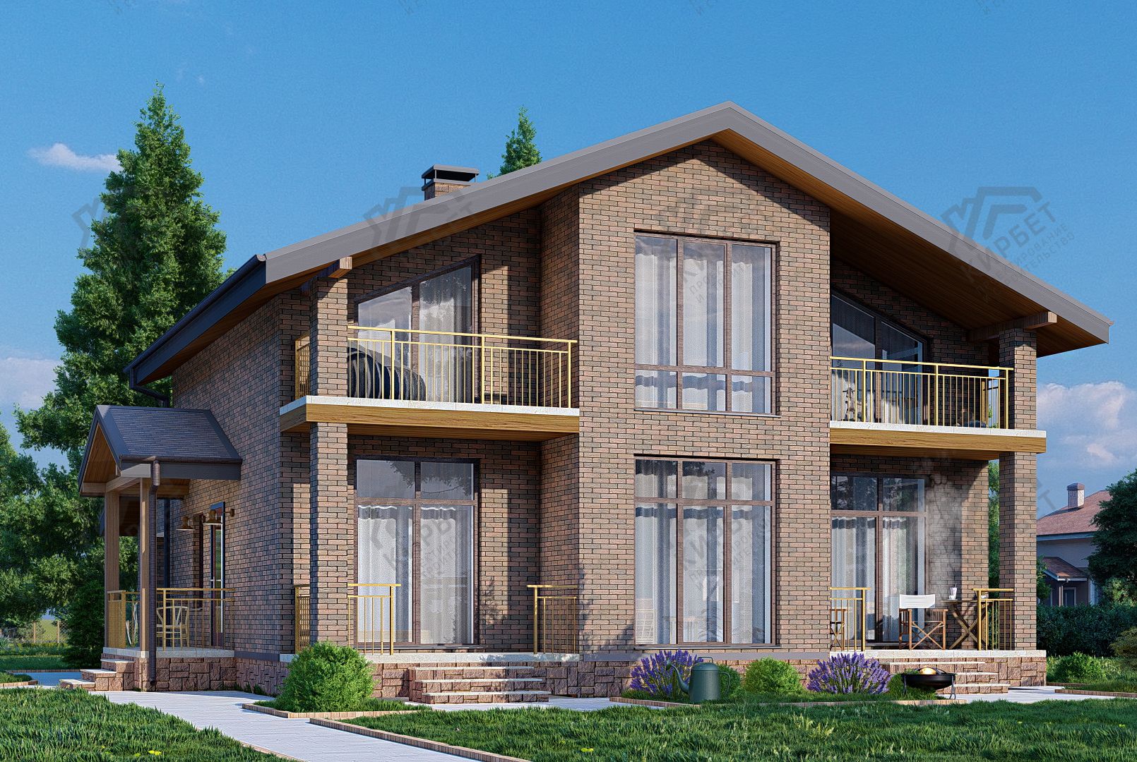 Проект дома из газоблоков 16х12 ГББ-196: цена 8166000 руб.