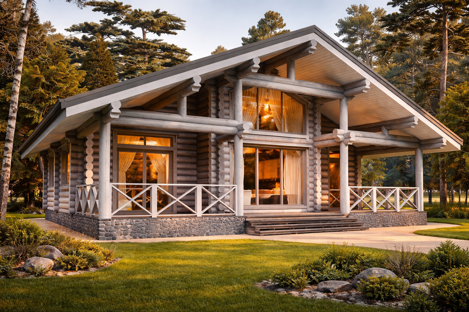 Дом из рубленного бревна «Котка» | ЭкоТех