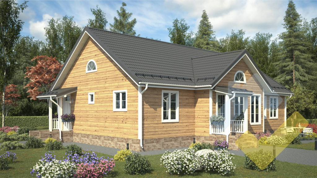 Строительство каркасного дома 15х12 "Айрис" под ключ