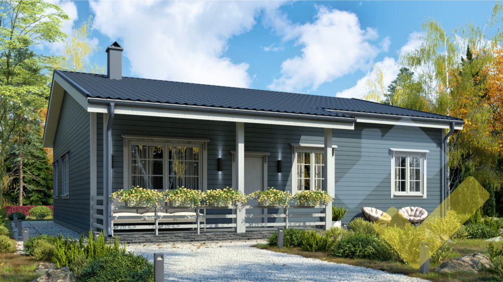 Строительство каркасного дома 12х10, 105 м² "Ксения" под ключ