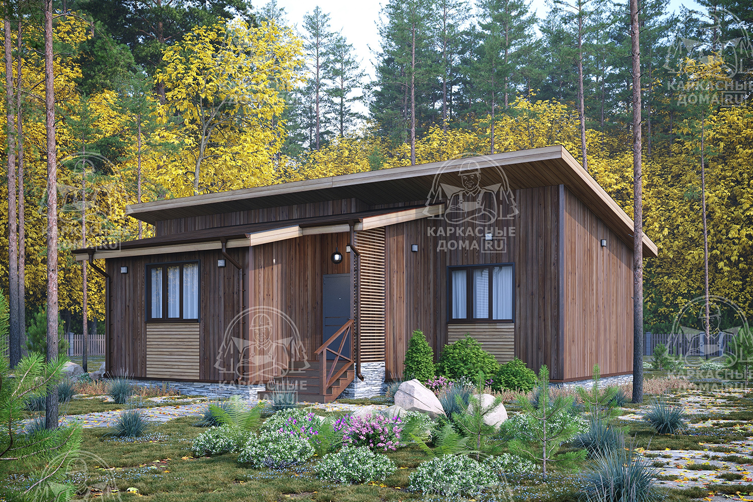 Каркасный дом 10x13 Проект "Демантоид"