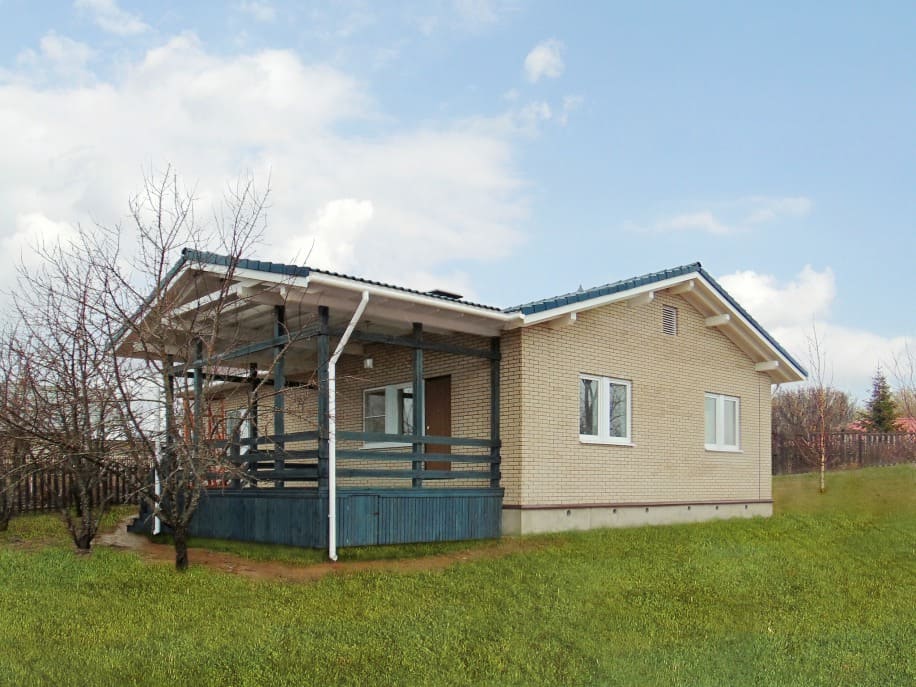 Проект одноэтажного каркасного дома Бунгало L+ под ключ от компании БАКО